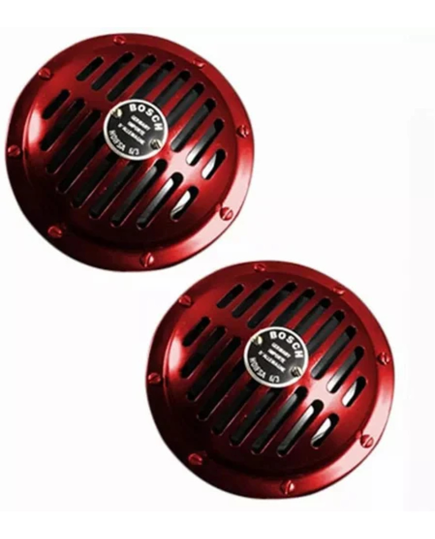 Bosch 12v Impact Horn Red For Passenger Cars | 2 Pcs | F002H10188